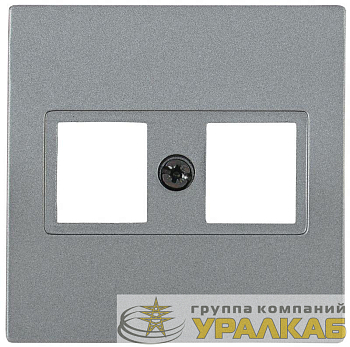 Накладка 2-м комп. BOLERO НК45-2-БА RJ45 Cat5e антрацит IEK 