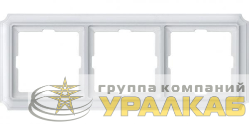 Рамка 3-м Merten Antique бел. SchE 