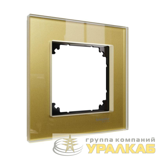Рамка 1-м MERTEN M-Elegance стеклянная зол. SM SchE 