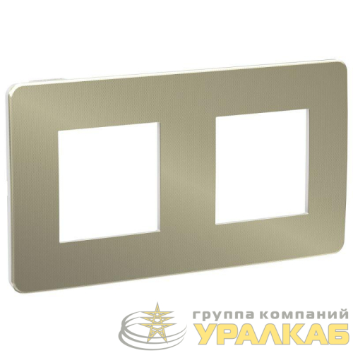 Рамка 2-м UNICA STUDIO бронза/бел. SchE 