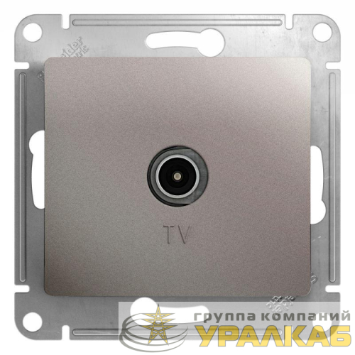 Механизм розетки TV Glossa проходной 4DB платина SchE 