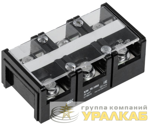 Блок зажимов БЗН ТС-1003 35кв.мм 100A 3 пары IEK 