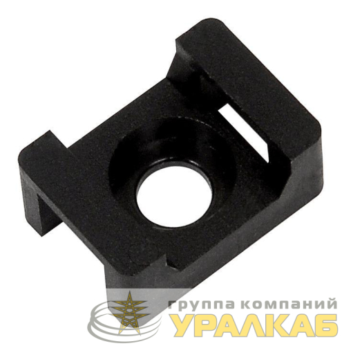 Площадка ПМ 22х16х5 под винт черн. (уп.100шт) IEK 