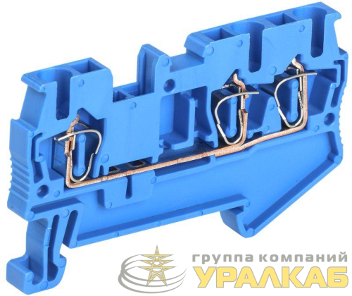 Клемма пружинная КПИ 3в-2.5 3 вывода 31А син. IEK 