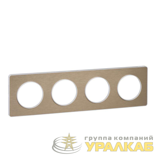 Рамка 4-м Odace полирован. бронза SchE 