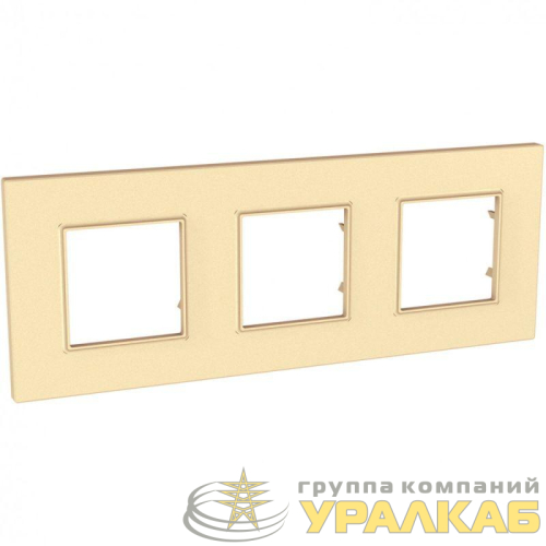 Рамка 3-м Unica quadro карамель SchE 