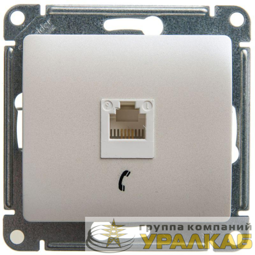 Механизм розетки телеф. 1-м Glossa RJ11 перламутр SchE 