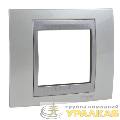 Рамка 1-м Unica Top нордик/алюм. SchE 