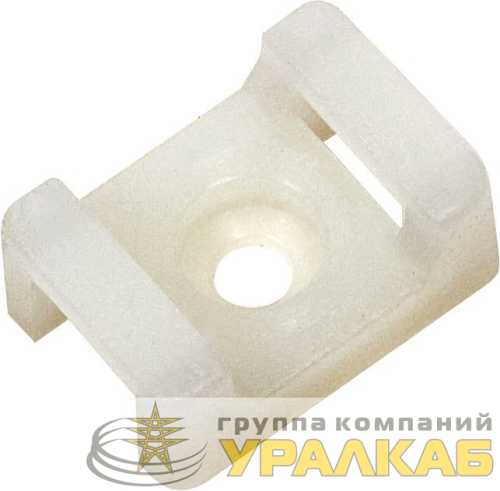 Площадка ПМ 22х16х5 под винт бел. (уп.100шт) IEK 