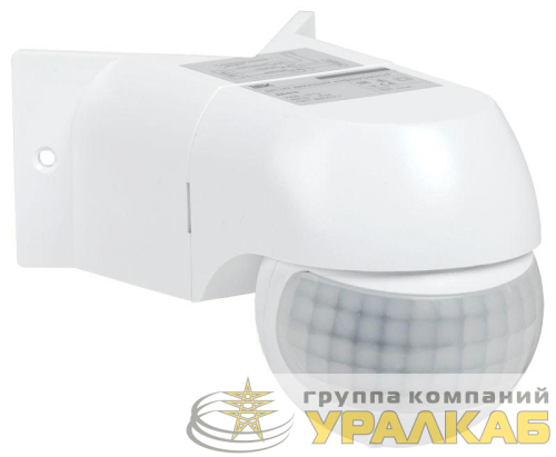 Датчик движения ДД 016 800Вт угол обз. 180град. 12м IP44 бел. IEK 