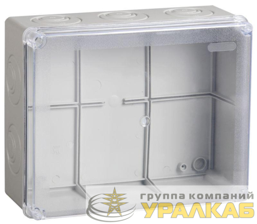 Коробка распаячная ОП 240х195х90 IP55 КМ41276 прозр. крыш. IEK 