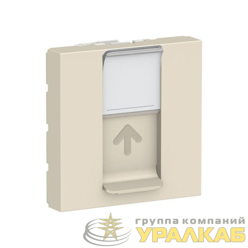 Панель лицевая 2-мод. UNICA MODULAR одиночная RJ45 без коннектора беж. SchE 