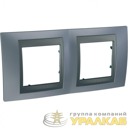 Рамка 2-м Unica Top графит SchE 