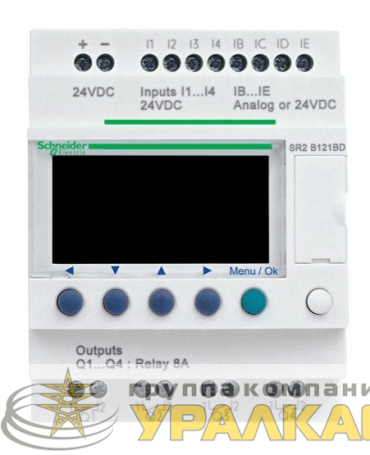 Комплект ZELIO LOGIC (компактное реле+ПО+кабель SR2USB01) 8вх/4вых питание 24В SchE 