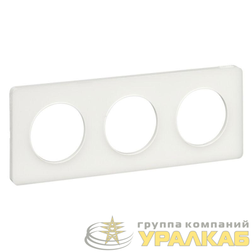 Рамка 3-м Odace прозр. бел. SchE 