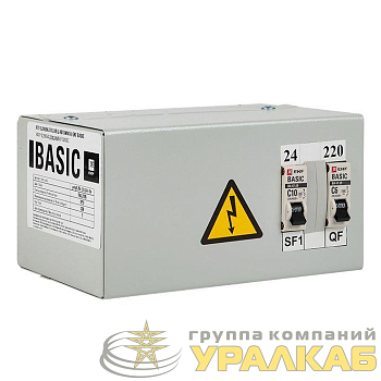 Ящик с понижающим трансформатором ЯТП 0.25 220/24В (2 авт. выкл.) Basic EKF yatp0.25-220/24v-2a