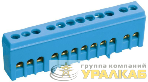Шина нулевая в корп. изол. на DIN-рейку ШНИ-6х9-10-К-С IEK 