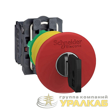 Кнопка аварийной остановки 22мм с ключом с возвр. SchE 