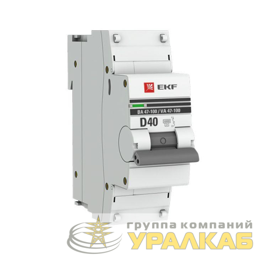 Выключатель автоматический модульный 1п D 40А 10кА ВА 47-100 PROxima EKF 