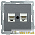 Механизм розетки комп. 2-м СП BOLERO РК10-2-Б RJ45 Cat5e антрацит IEK 