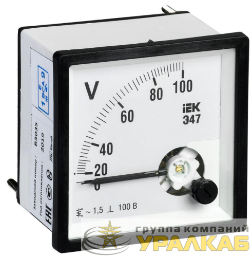 Вольтметр Э47 96х96мм 100В кл. точн. 1.5 IEK 