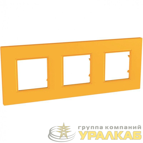Рамка 3-м Unica quadro оранж. SchE 