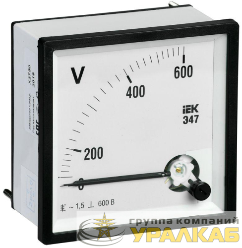 Вольтметр Э47 96х96мм 600В кл. точн. 1.5 IEK 