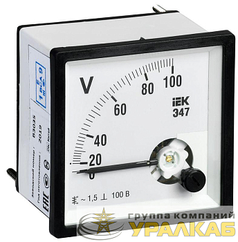 Вольтметр Э47 72х72мм 100В кл. точн. 1.5 IEK 
