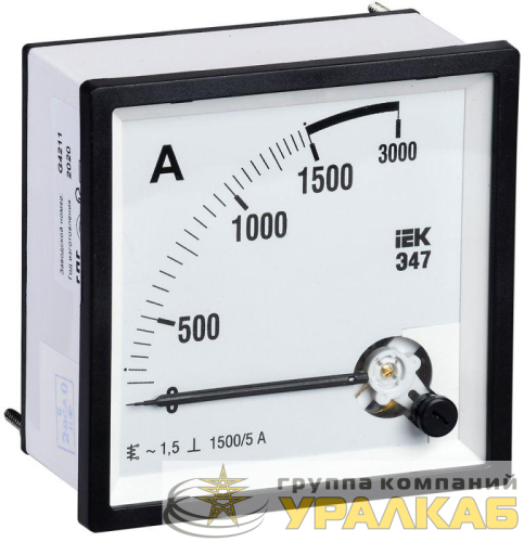 Амперметр Э47 96х96мм 1500/5А кл. точн. 1.5 IEK 