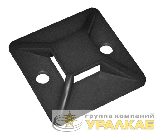 Площадка самокл. 30х30 под хомуты черн. (уп.100шт) IEK 