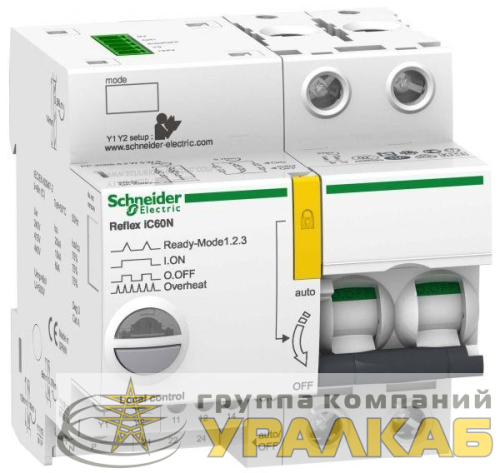 Выключатель автоматический модульный 2п C 25А Acti9 iC60N REFLEX Ti24 SchE 