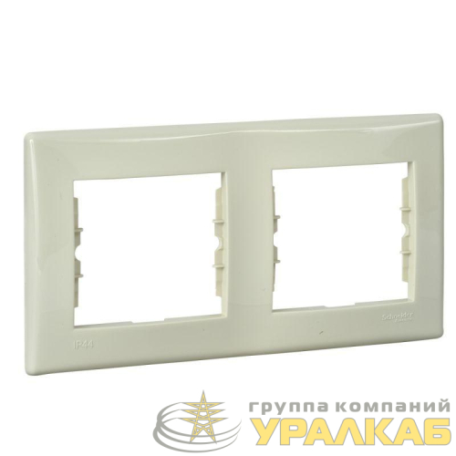 Рамка 2-м Sedna горизонт. IP44 беж. SchE 