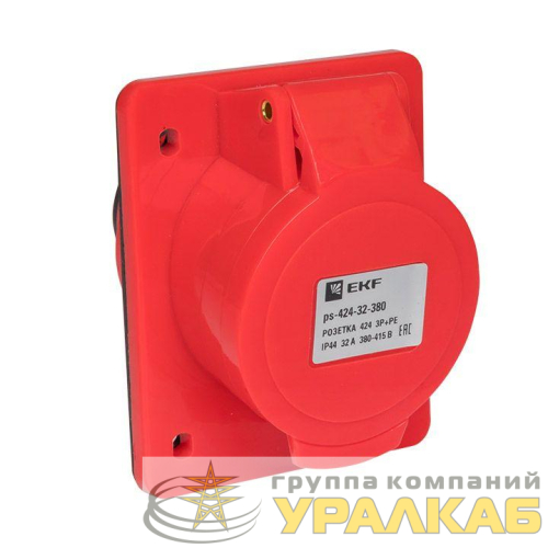 Розетка скрыт. уст. 32А 380В 3P+E IP44 (424) EKF 
