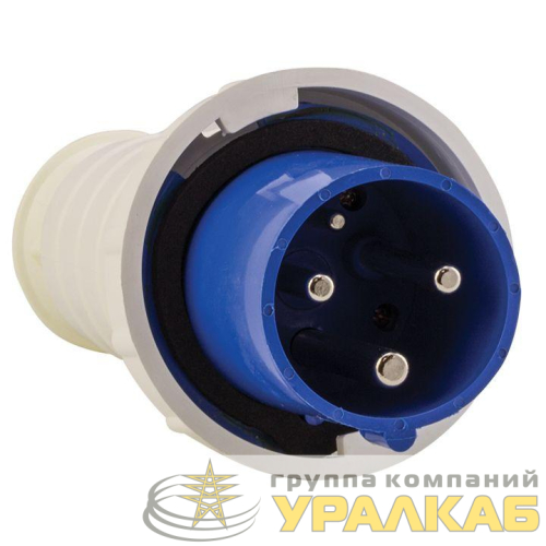 Вилка переносная 033 63А 2P+PE 220В IP67 EKF 