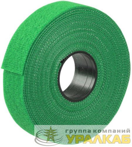 Хомут-липучка ХКл 16мм зел. (5м/ролл) IEK 