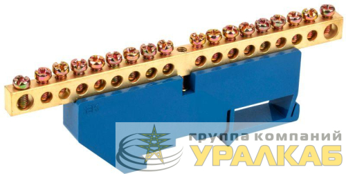 Шина нулевая на DIN-изоляторе ШНИ-6х9-18-Д-С IEK 