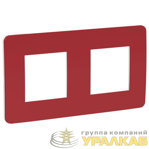 Рамка 2-м UNICA STUDIO красн./бел. SchE 