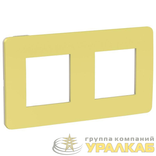 Рамка 2-м UNICA STUDIO зел. яблоко/беж. SchE 