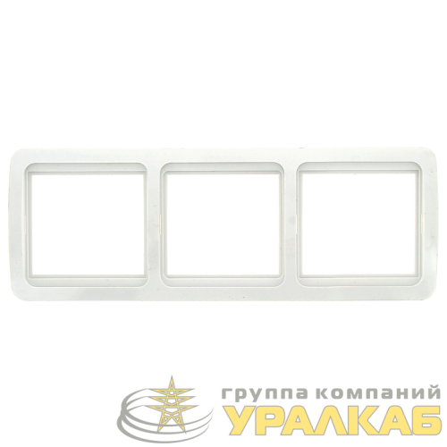 Рамка 3-м СП Лондон горизонт. бел. EKF 