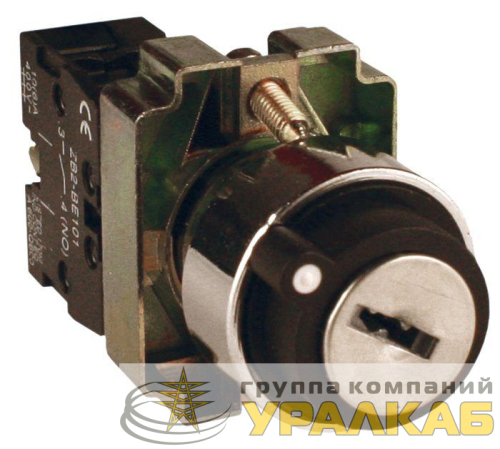 Переключатель BG21 2P с замком (не возврат.) NO EKF 