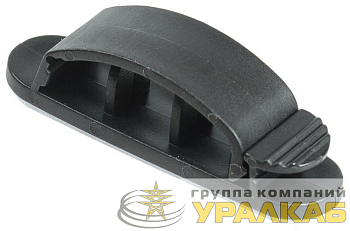 Клипса самоклеящаяся КС-3 черн. (уп.12шт) IEK 