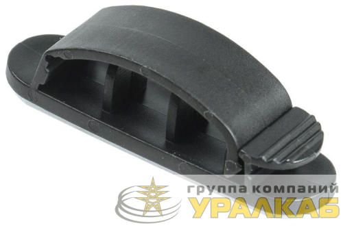 Клипса самоклеящаяся КС-3 черн. (уп.12шт) IEK 