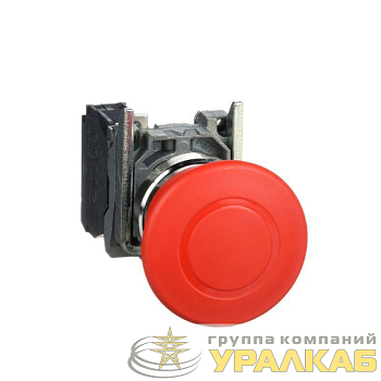 Кнопка аварийной остановки и откл. "тяни-толкай" 1НЗ металл SchE 