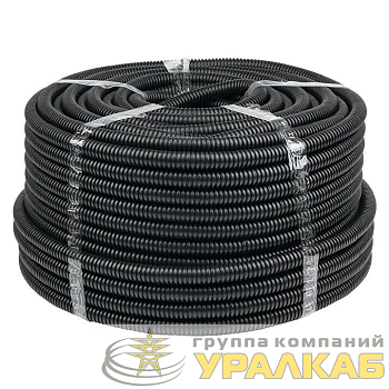 Труба гофрированная ПНД d20мм с протяжкой черн. (уп.100м) Plast PROxima EKF 
