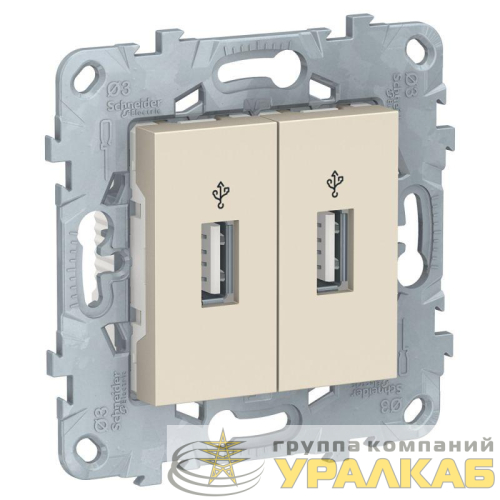 Коннектор-USB 2-м UNICA NEW беж. SchE 