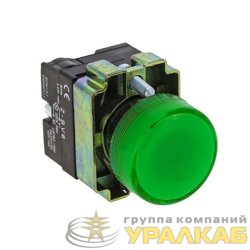 Лампа сигнальная BV63 24В зел. EKF 