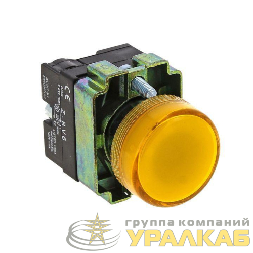 Лампа сигнальная BV65 24В желт. EKF 