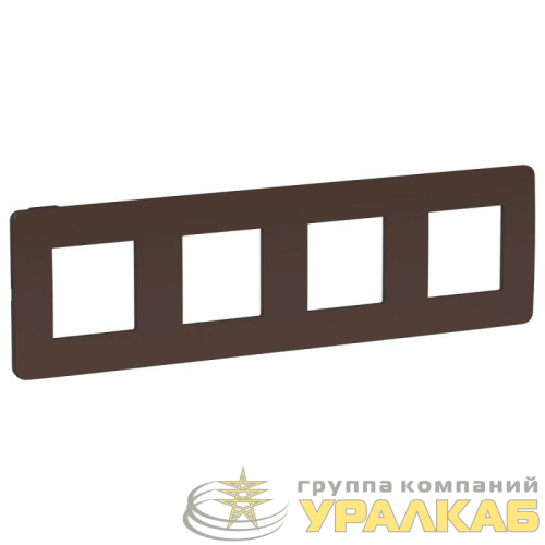 Рамка 4-м UNICA STUDIO шоколад/антрацит SchE 