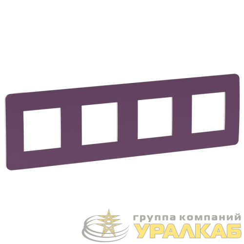 Рамка 4-м UNICA STUDIO лилов./бел. SchE 