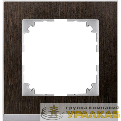 Рамка 1-м M-Pure Decor венге/алюм. SchE 